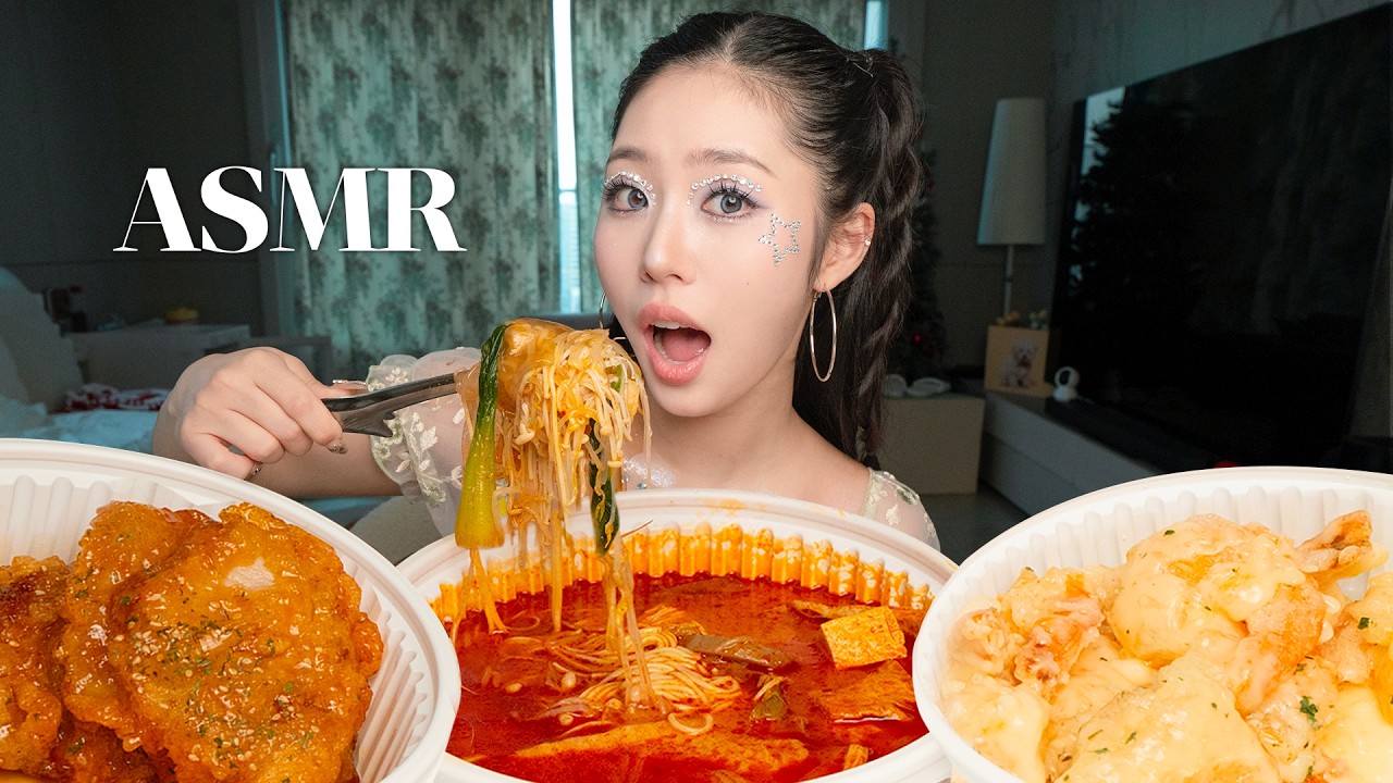 야밤에 마라 수혈🌶️ 근본 마라탕, 크림새우, 꿔바로우 먹방 ASMR