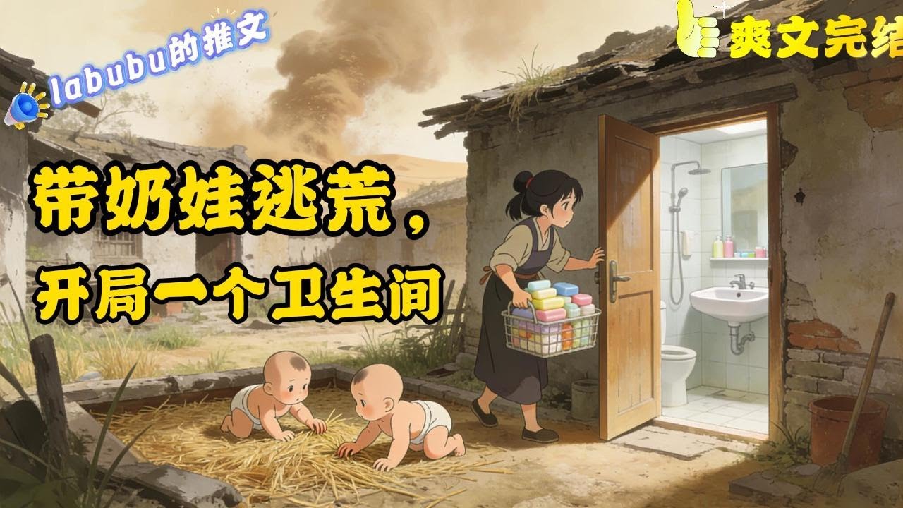 完结[空间+囤物资+逃荒+萌娃+刮皂] 华晚溪穿越了，她在家里卫生间洗澡时，不小心摔了一跤，磕到了头。再次醒来就面临天灾和逃荒！她带着两个奶娃，既要囤物资又要赚钱养娃，怎么办？#空间#种田#重生#逃荒
