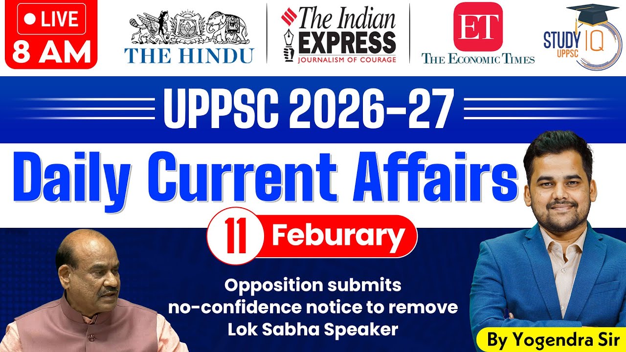 Daily Current Affairs 2026 | Current Affairs Today 11 February Current Affairs for UPPCS & RO/ARO