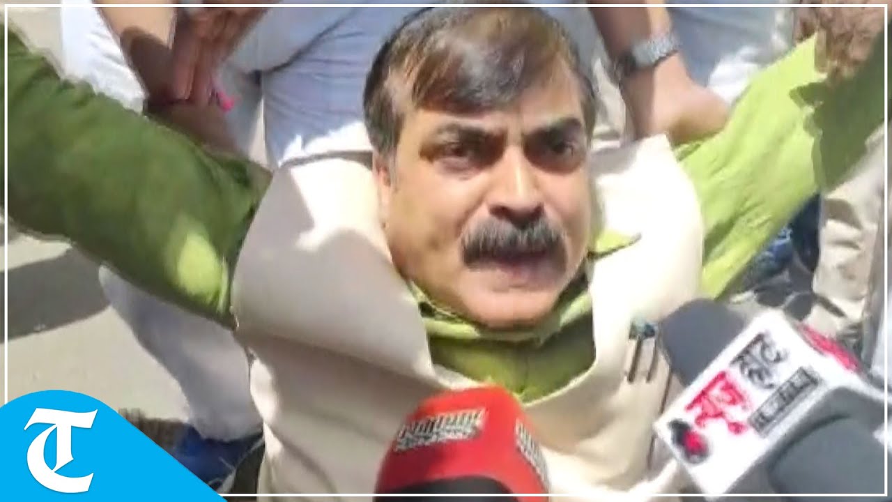 BJP MLA Jivesh Mishra carried out of Bihar Assembly by marshals