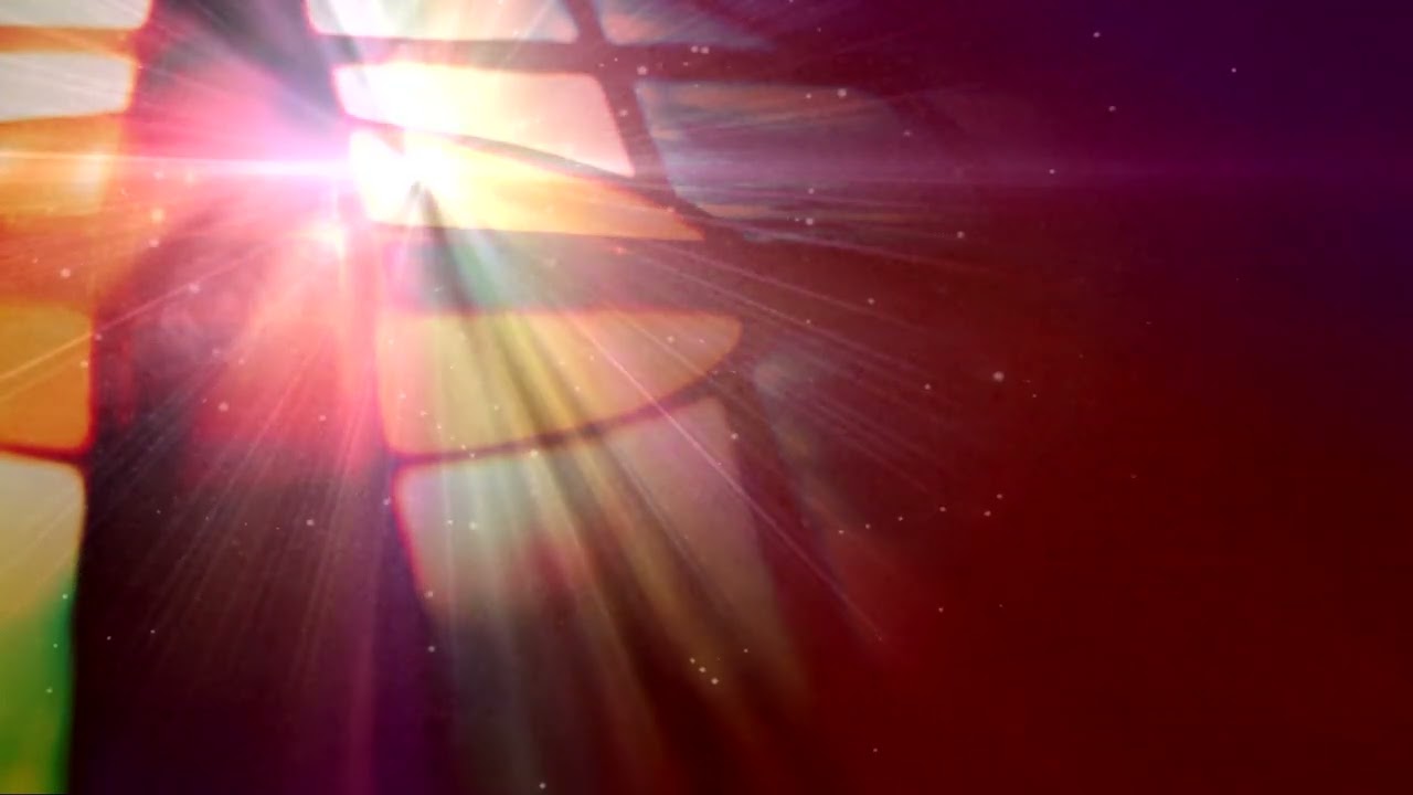 Worship Background - Church Colorful Stained Glass (Cross Shaped)