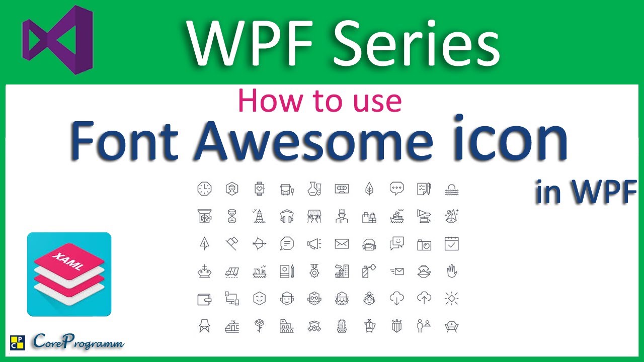How to use Font Awesome icon in WPF |