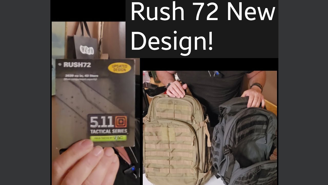 The Worlds Most Versatile 72-Hour Pack, Just Got Better! 5.11 The Rush 72.             511 Rush 72.0