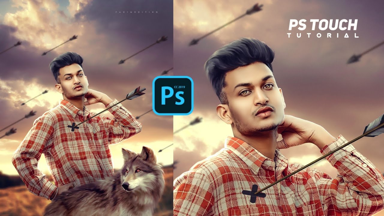 Ps Touch Easy Photo Manipulation Tutorial 🔥 Mobile Photoshop app editing .
