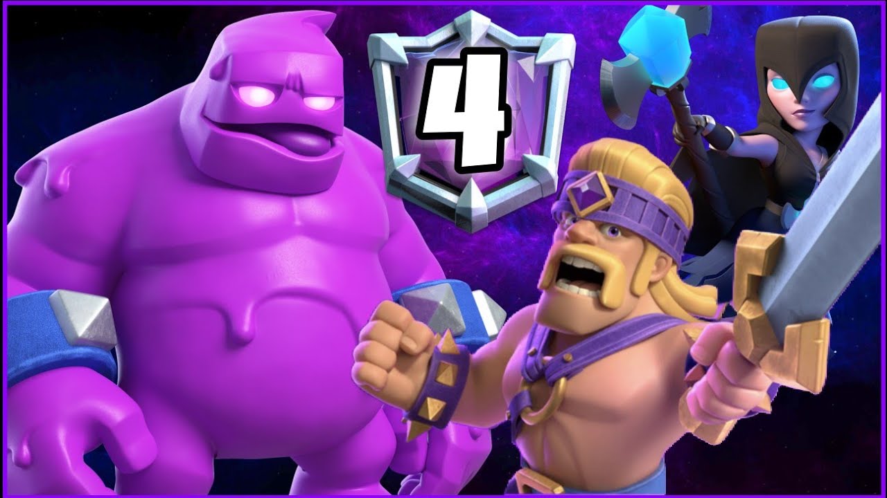#4 IN the World🌎 with Elixer Golem Deck.!