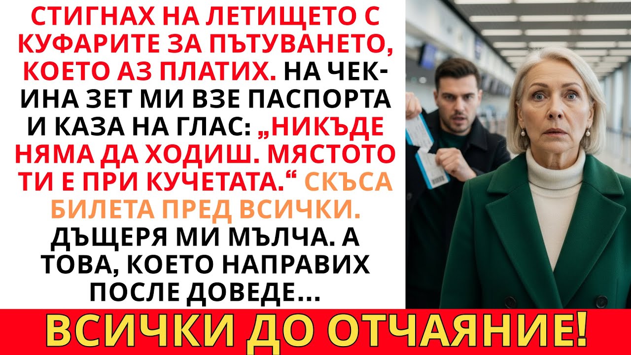 ЗЕТ МИ СКЪСА БИЛЕТА НА ЛЕТИЩЕТО: „ГЛЕДАЙ КУЧЕТАТА.“ ПОСЛЕ ИЗПАДНА В ПАНИКА