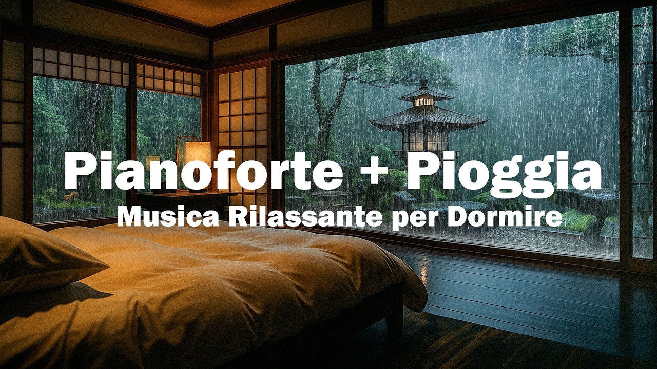 Musica Rilassante per Dormire – Pioggia Morbida + Piano per Eliminare lo Stress,Addormentati Subito