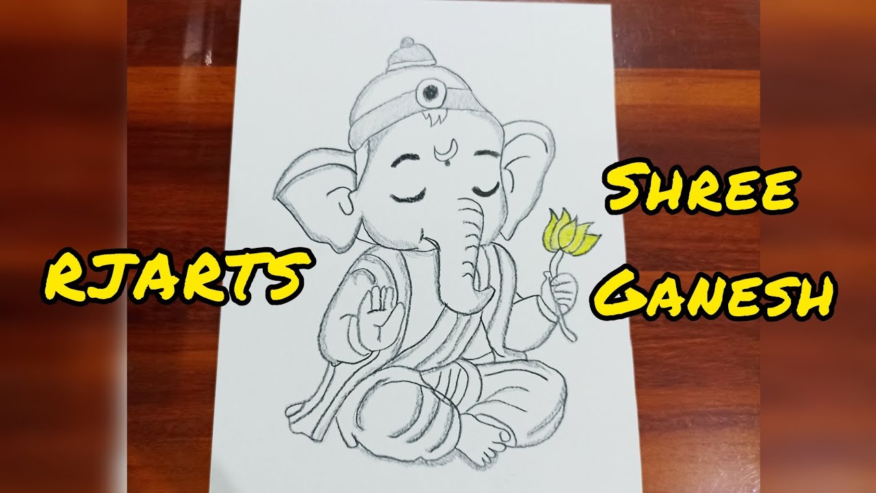 Vighnhrata ganesha drawing step by step easy drawing by me 