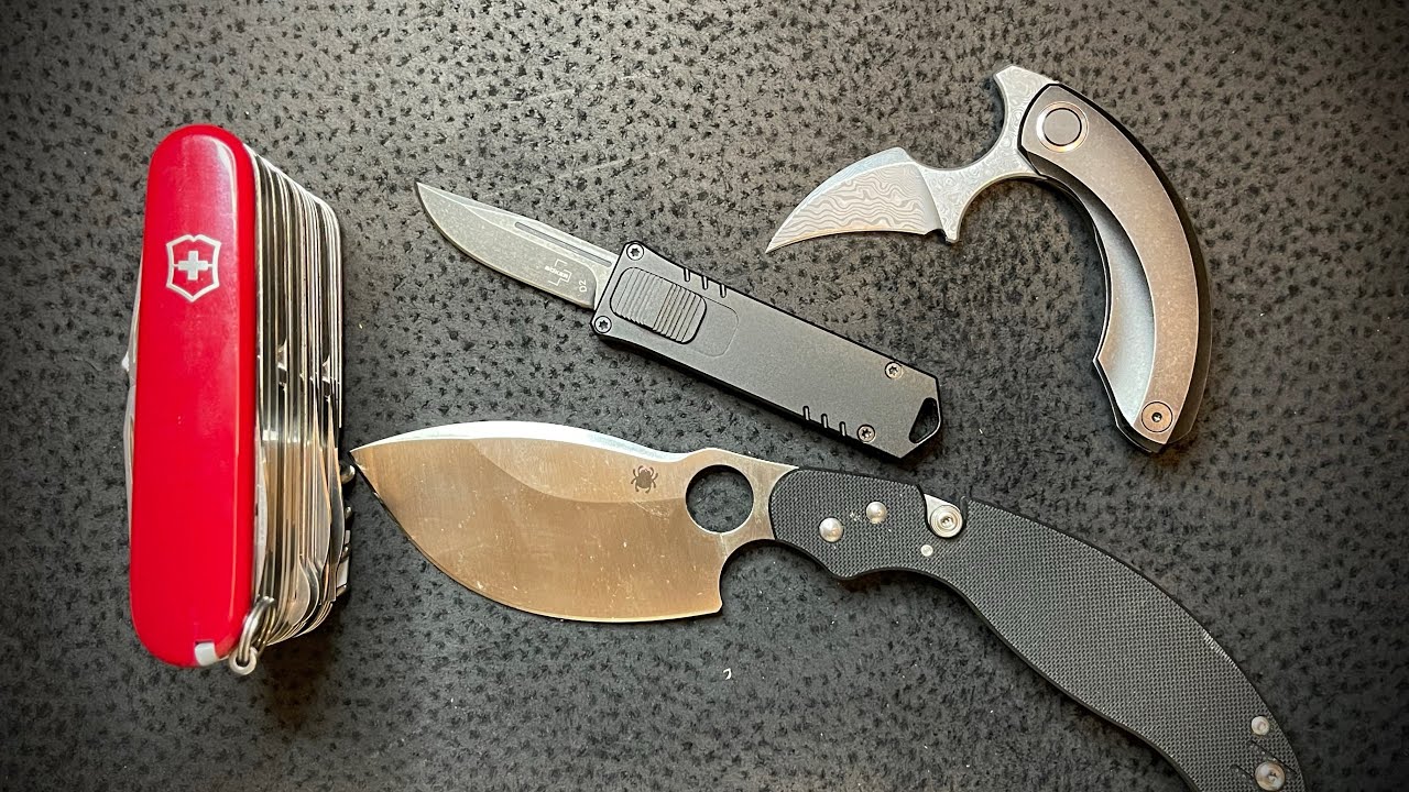 KNIVES FROM DIRK WERNING - Victorinox Swiss Champ XXL, Spyderco Parata, Boker USB, Bestech Strelit