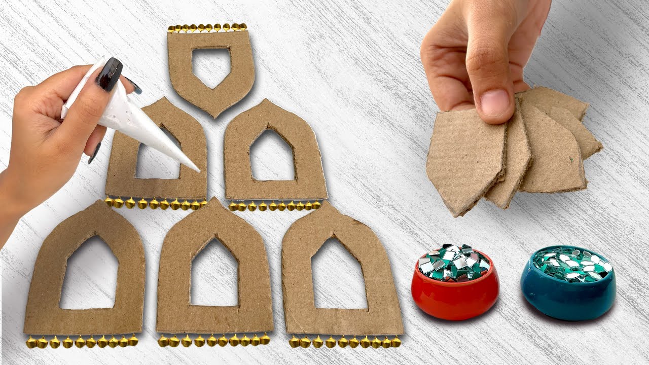 EASY JHAROKHA TORAN सिर्फ #cardboard से #DIY door hanging Art | diwali lippan art Diwali Decor