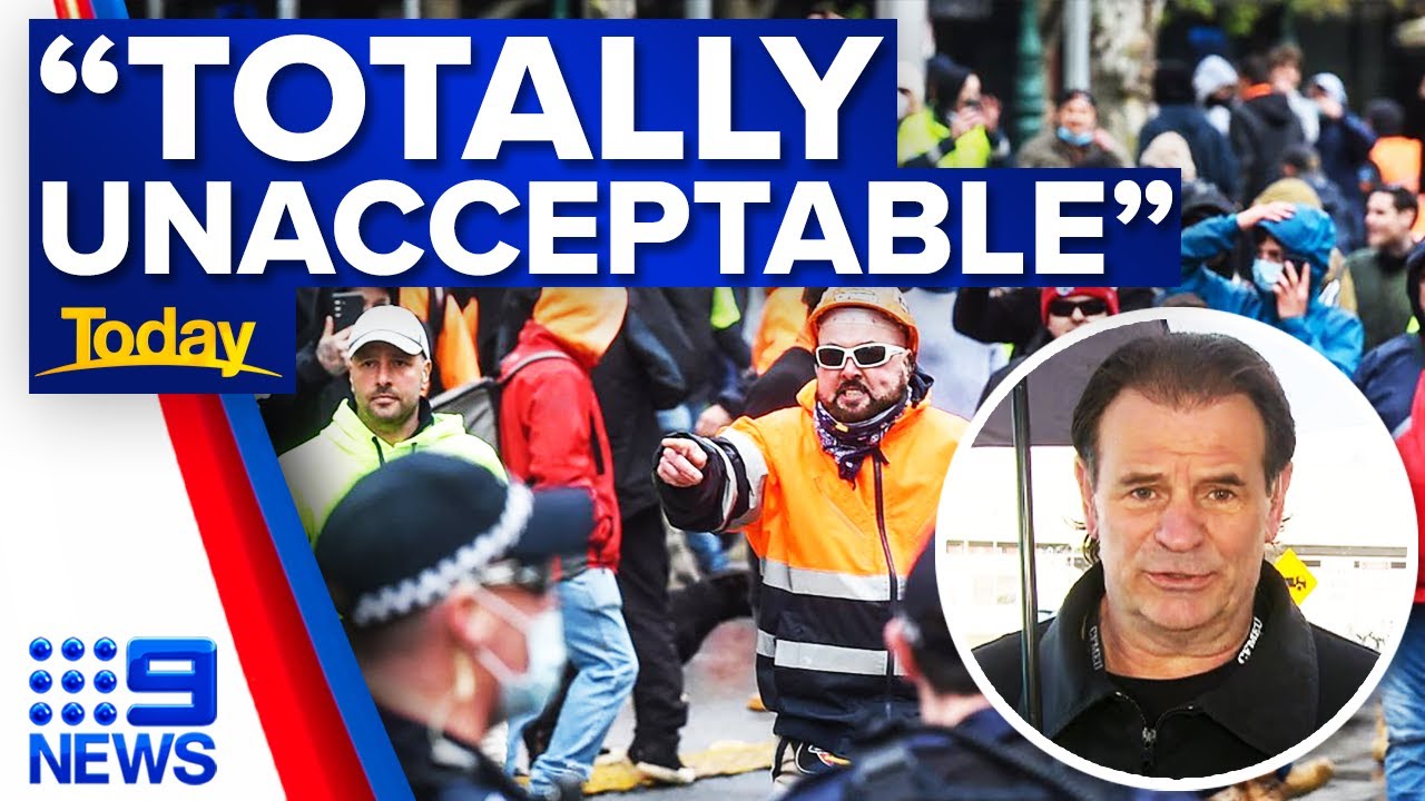 Victorian construction industry shut down after protests | 9 News Australia