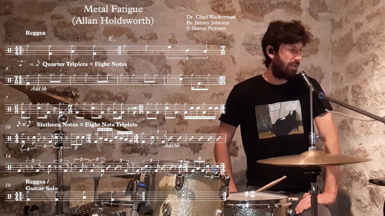 Allan Holdsworth - Metal Fatigue rhythmic breakdown. Composed by Chad Wackerman. DM For a better pdf