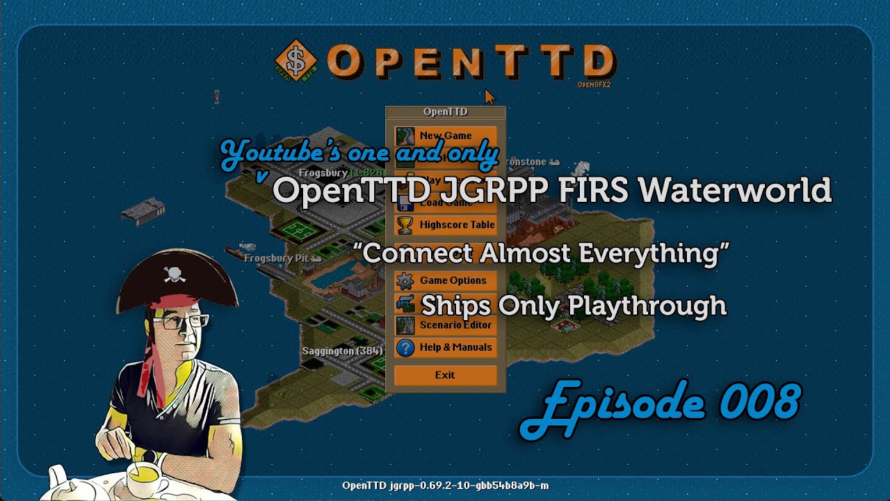 OTTD JGRPP FIRS Waterworld Ships Only/Islands 1024x1024 Playthrough E008