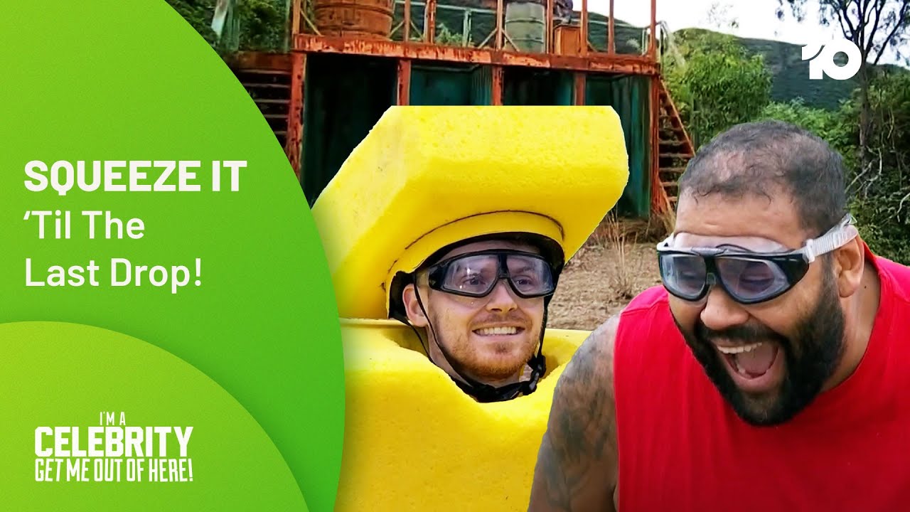 The Ultimate Squeeze-Off: Funniest Challenge Ever! 🧽😂   #ImACelebrityAU