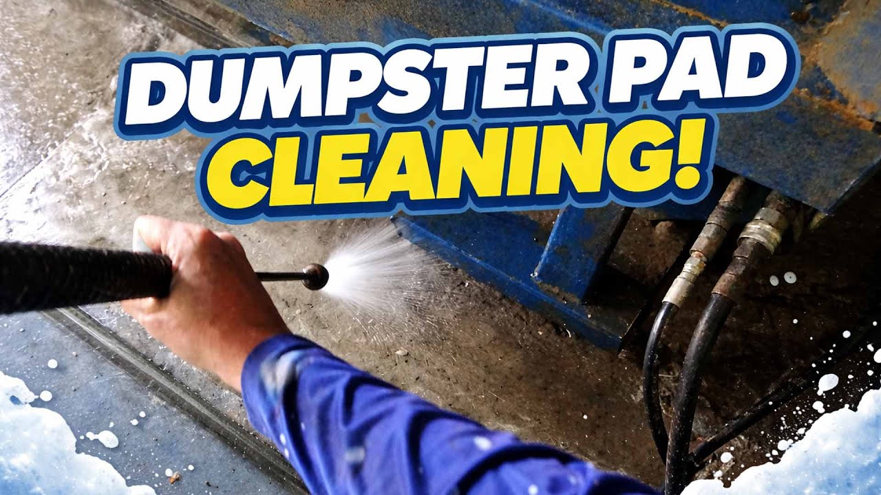 Pressure Washing a Greasy Dumpster Pad