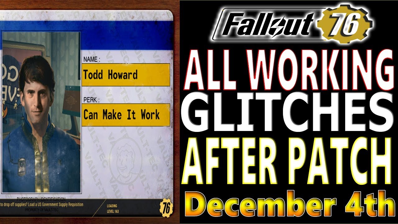 ALL WORKING GLITCHES AFTER PATCH | Fallout 76 | EXPLOITS THAT WORK | DECEMBER 4 CHANGES