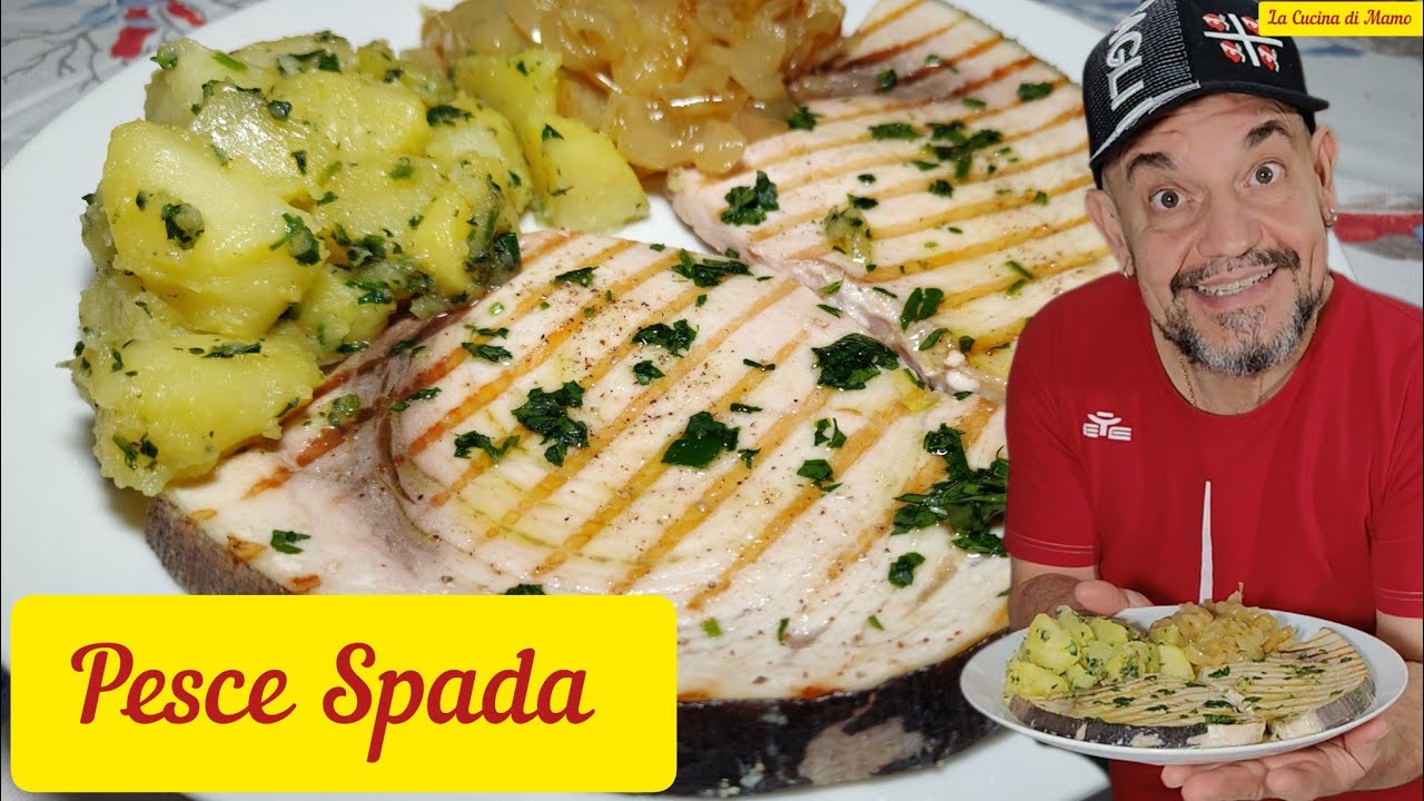 Pesce Spada con patate e cipolle 