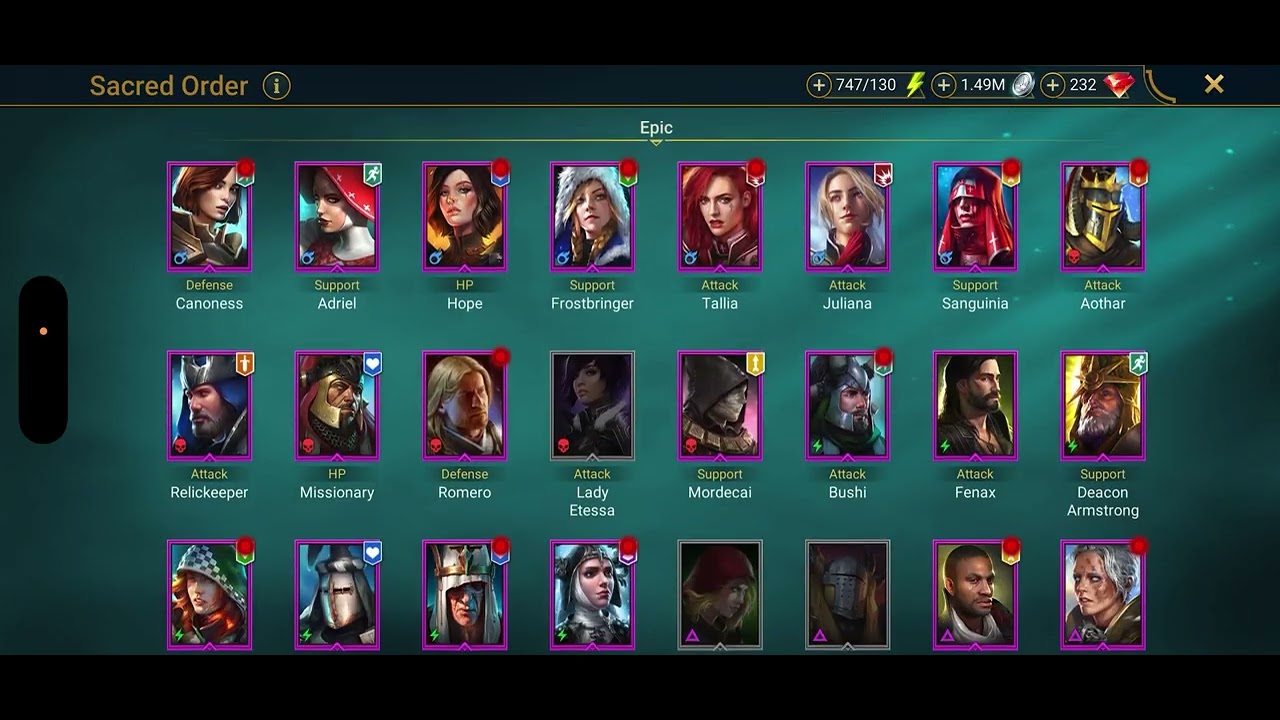 My most wanted champs/favorite champs in each FACTION RAID SHADOW LEGENDS