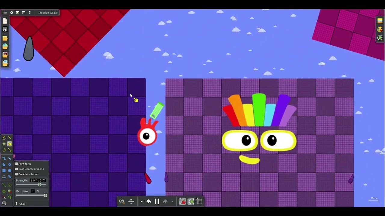 Numberblocks 0 to 1000000 The Floor is Lava 6 (No Sound)