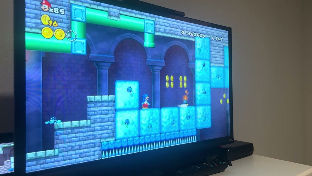 New Super Mario Bros Wii Gameplay World 3 Castle Level 
