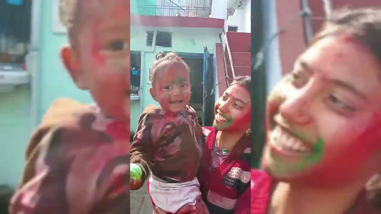 Holi celebration #full मस्ती #dance 🥰☺️