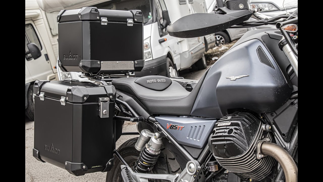 Installation instruction Bumot pannier racks and top case mounting plate Moto Guzzi V85TT