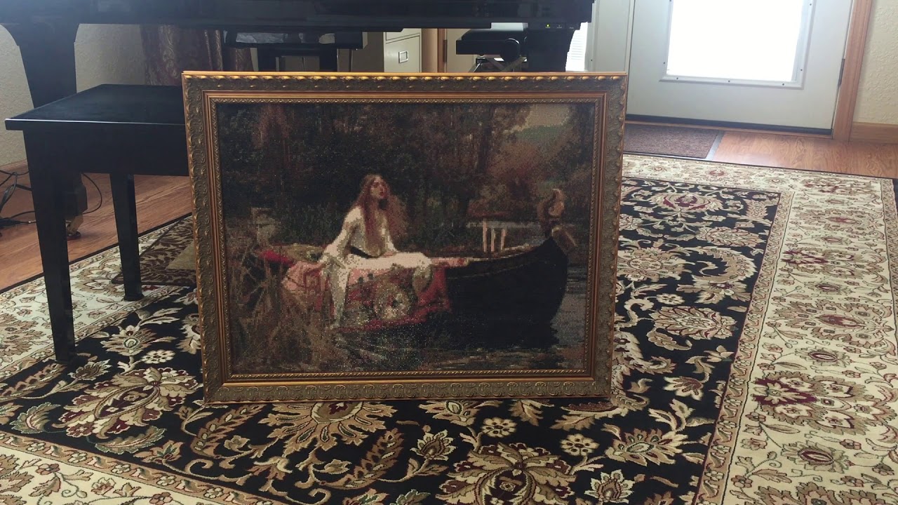Custom Diamond Painting Finish - The Lady of Shallott