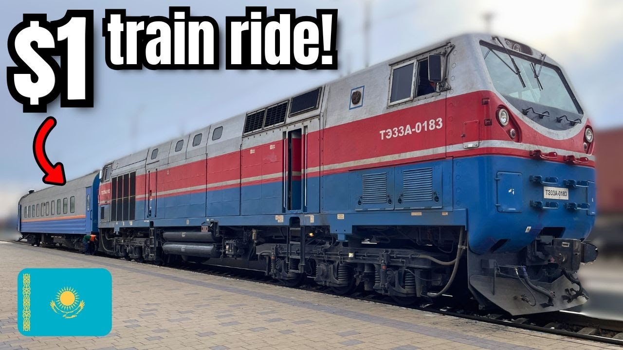 Мы прокатились на крохотном поезде за $1 по казахстанской степи и увидели верблюдов!