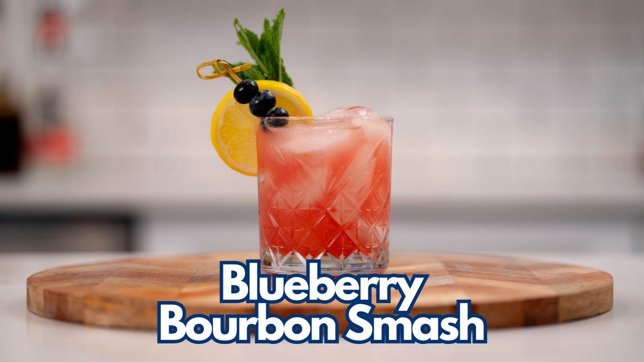 Blueberry Bourbon Smash Recipe | Easy Cocktail Tutorial