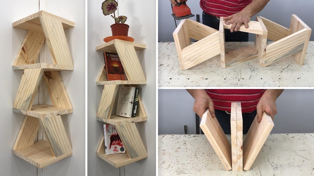 Repisa Esquinero Fácil De Hacer y Muy Bonito - Tutorial de Carpintería
