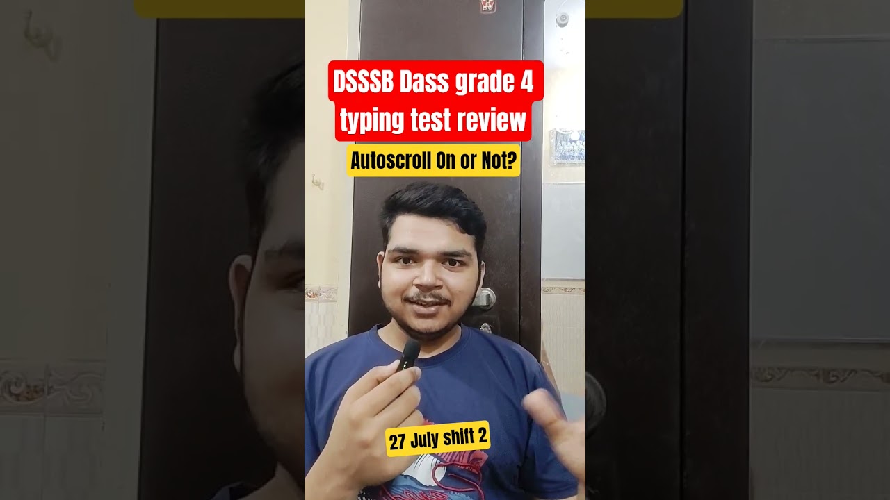 DSSSB Dass grade 4 typing test review Sarita Vihar centre 27 July shift 2 #dsssb #typing #dassgrade4
