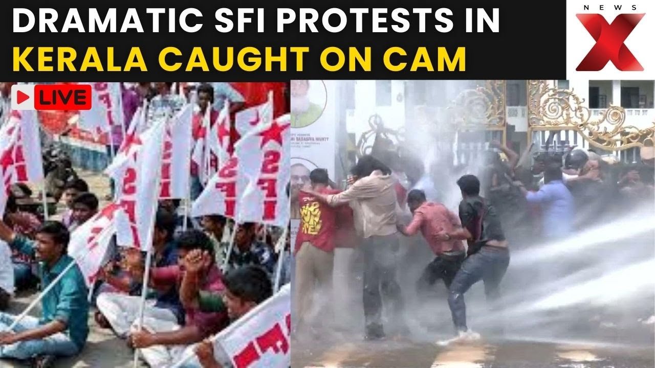 Kerala University Protests LIVE: Police Use Water Cannon on SFI Protest Over Arts Festival Funds