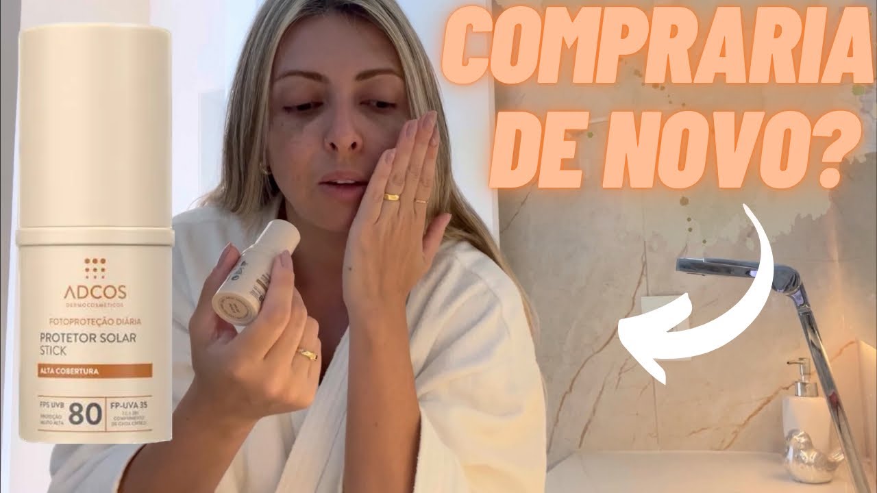 Resenha ADCOS PROTETOR SOLAR STICK com cor na pele com melasma 🤔 Compraria de novo?