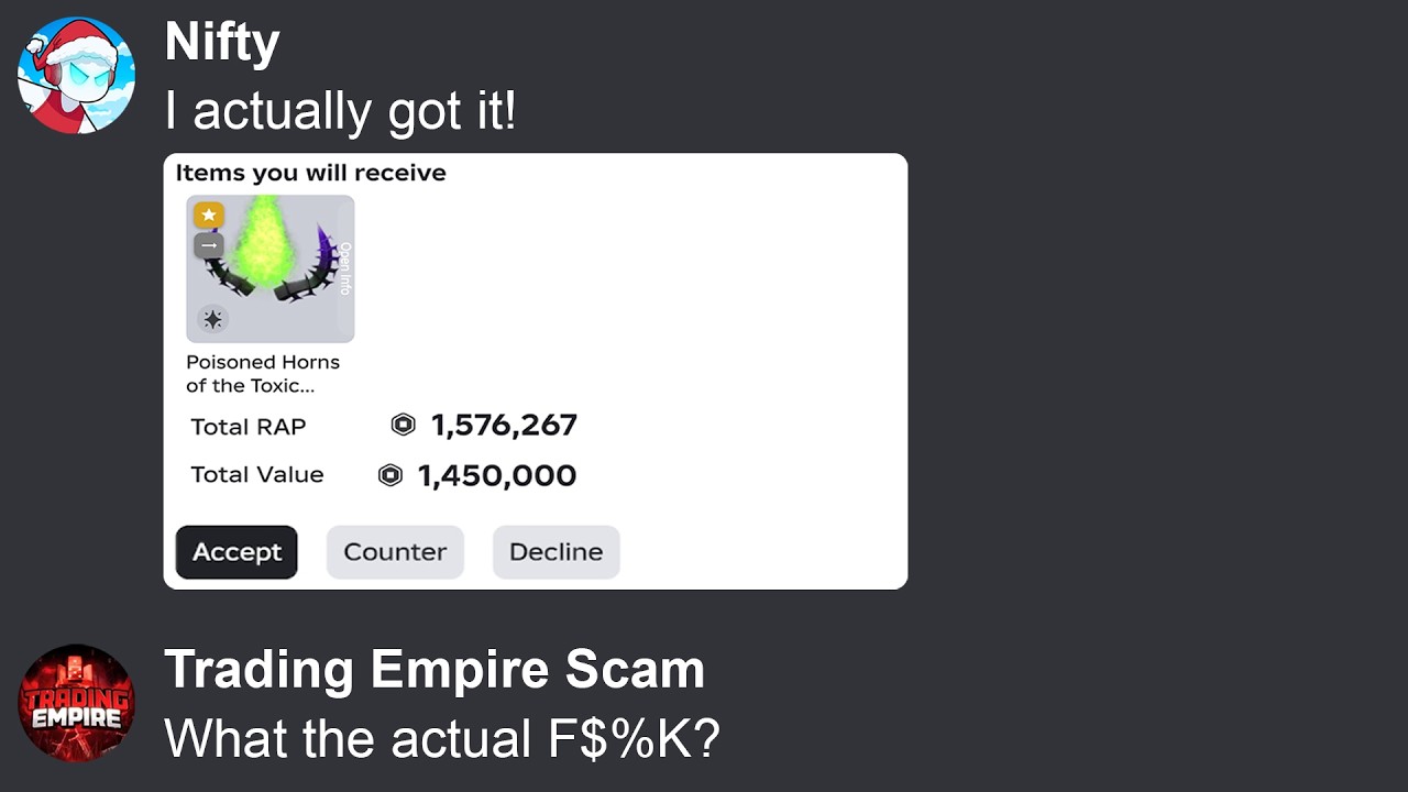 Buying Limiteds From A Scam Server, Then Telling Them I Actually Got It!