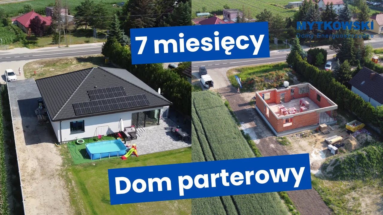 Dom parterowy 125 mkw wybudowany w 7 miesięcy MYTKOWSKI DOMY ENERGOOSZCZĘDNE