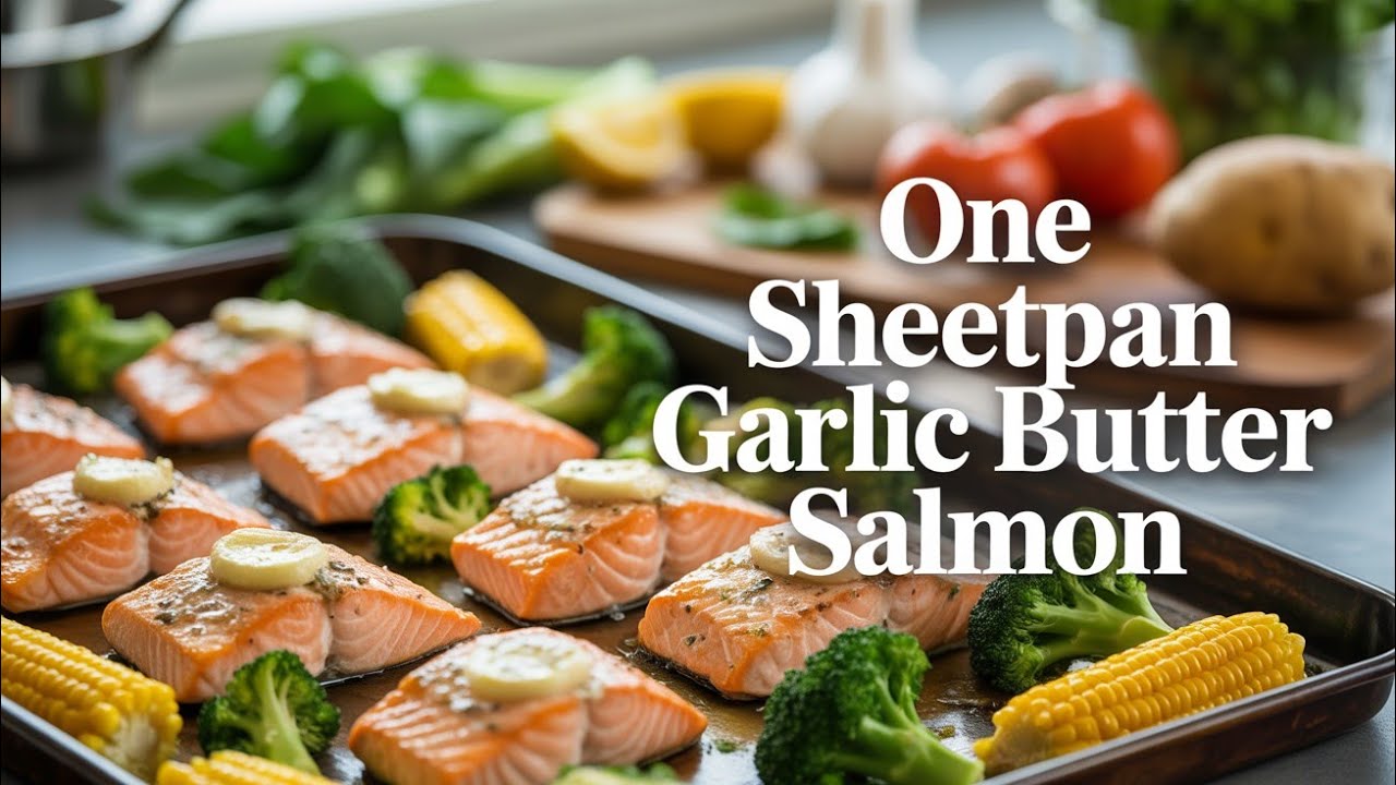 How to Make EASY One Pan Garlic Butter Salmon & Veggies for Iftar Tonight! 