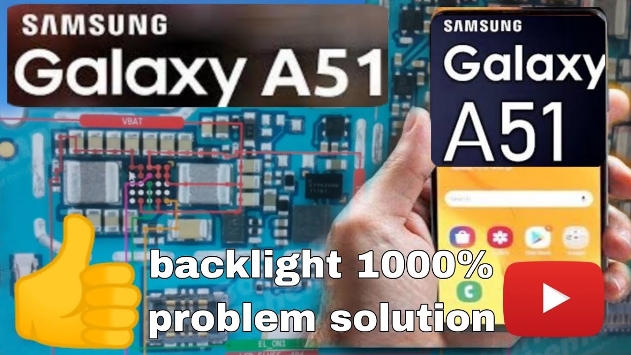 how to// Samsung A51 backlight 10000% problem solution