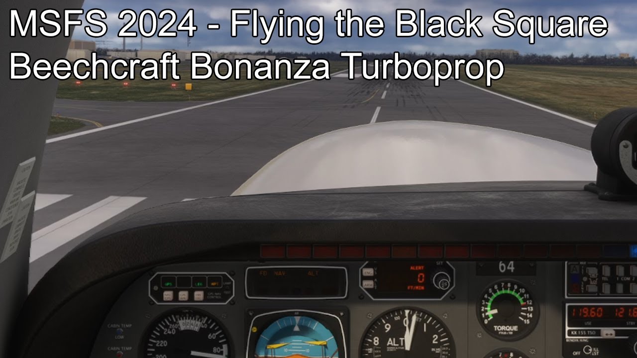 MSFS 2024 — Полёт на Black Square Beechcraft Bonanza Turboprop