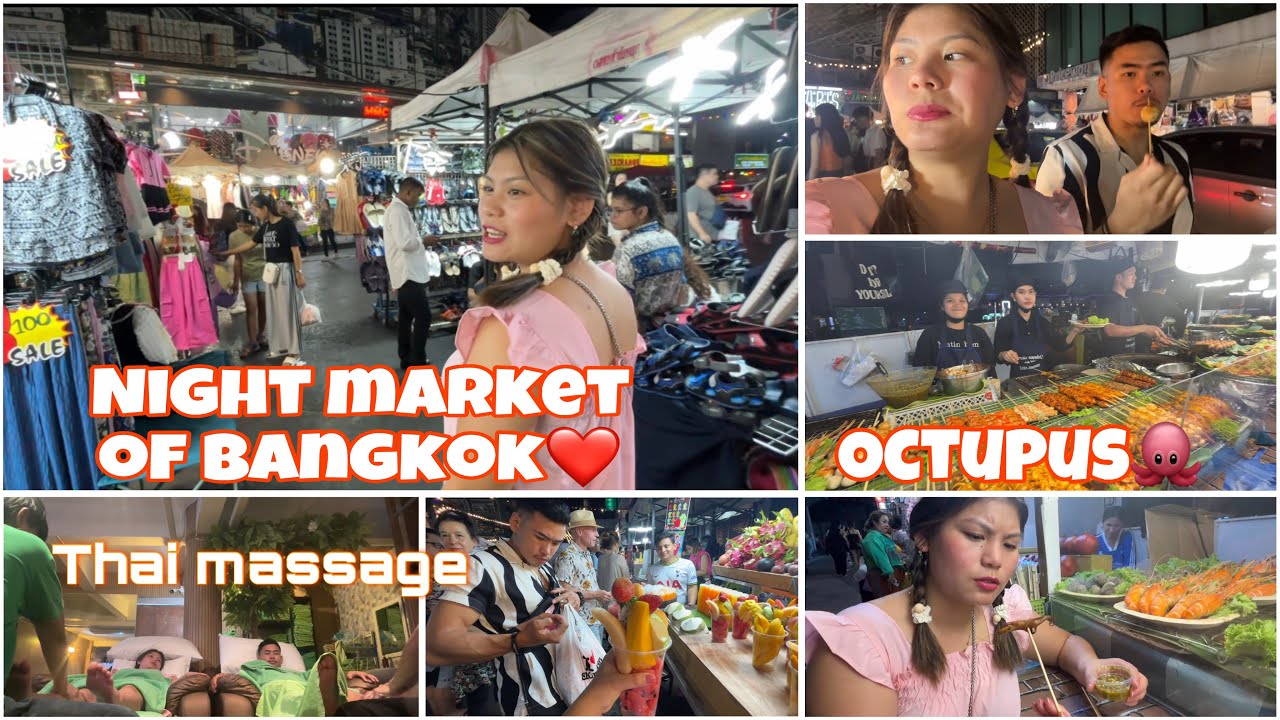 Bangkok ma Octupus Try gareyo😱🐙 | Night market of Bangkok❤️