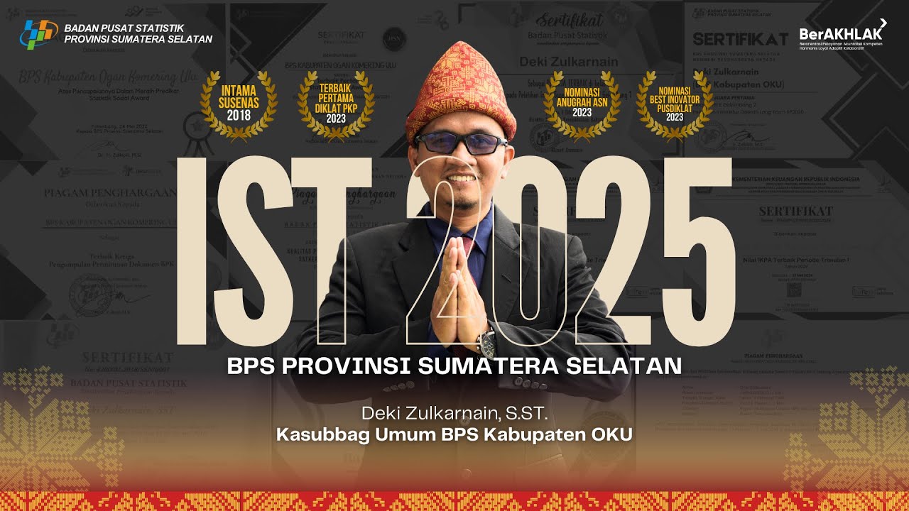 Insan Statistik Teladan BPS Provinsi Sumatera Selatan - Deki Zulkarnain, S.ST