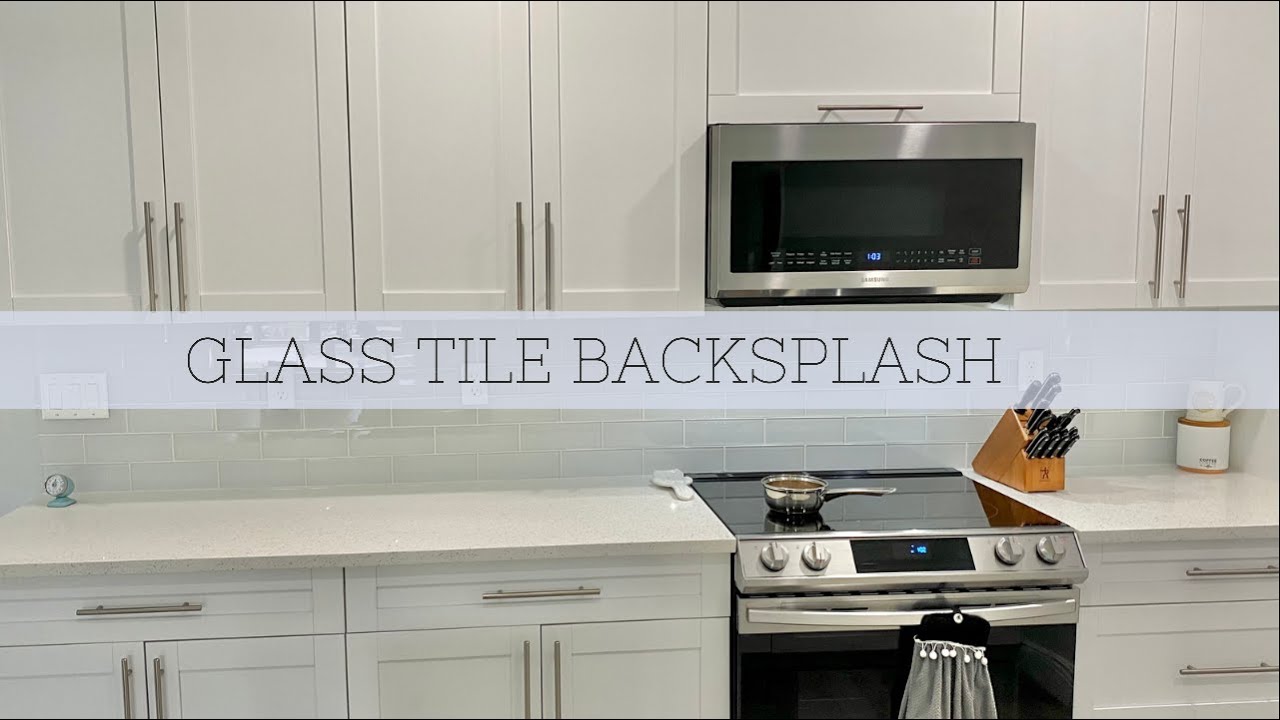 Glass Tile Backsplash Install