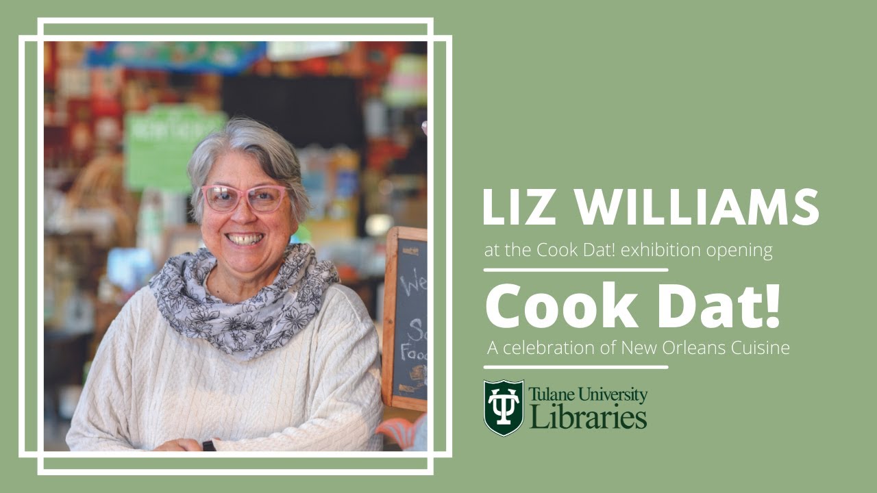 Liz Williams speaking at the Cook Dat! exhibition opening