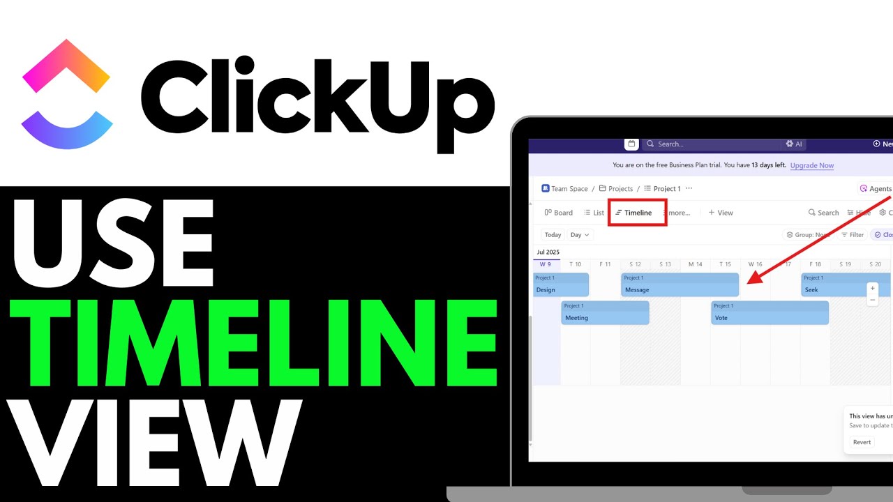 How To Use Timeline In Clickup 2025 (EASY GUIDE)