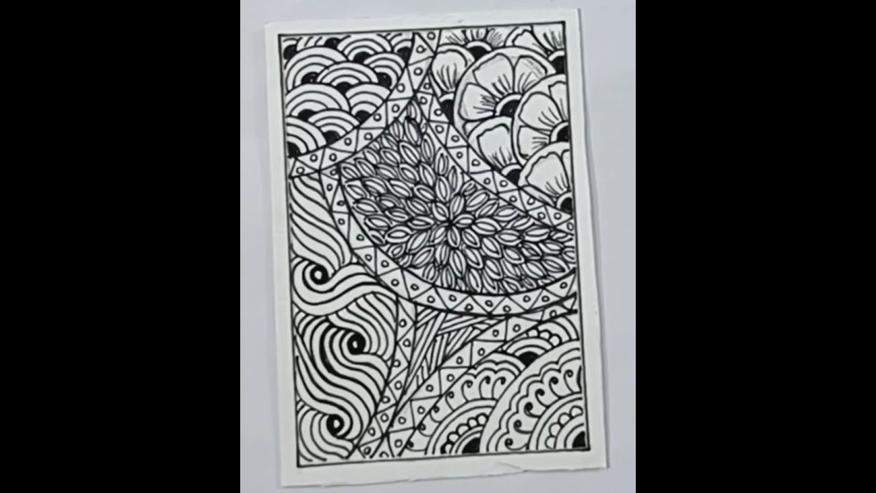 10 Minutes of Calming Beginner-Friendly Zentangle Art🌿🖋️ 