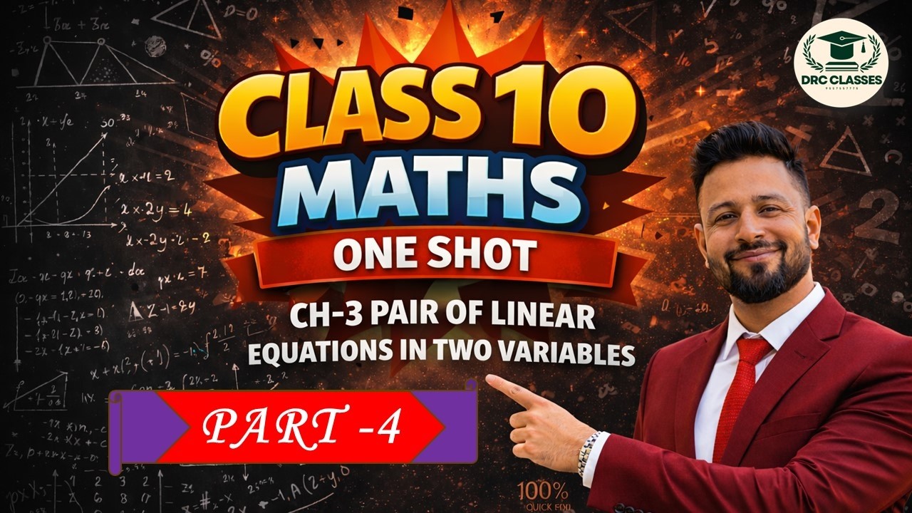 Linear Equations in Two Variables (Part-4) Class 10 Maths CBSE  DRC_Classes