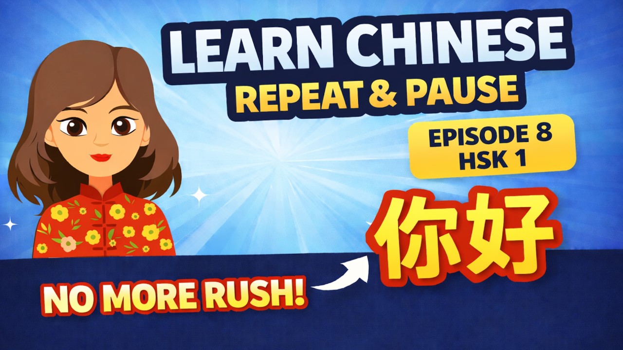 Learn Chinese (HSK 1) - Repeat and Pause | Episode 8