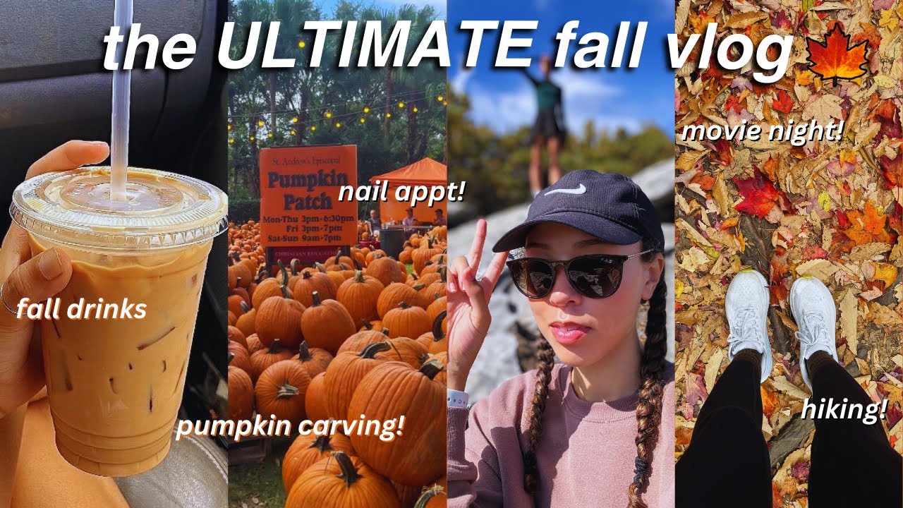 ULTIMATE FALL VLOG 🍂 fall bedroom decor, baking, fall drinks, carving pumkins & halloween movies!