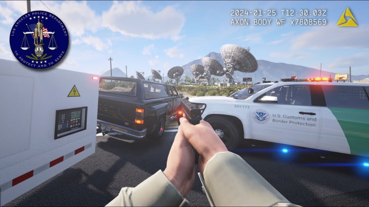 [NO COMMENTARY] 4K GTA V LSPDFR - ICE: Border Patrol, Stolen Yacht chase & High Speed chase!