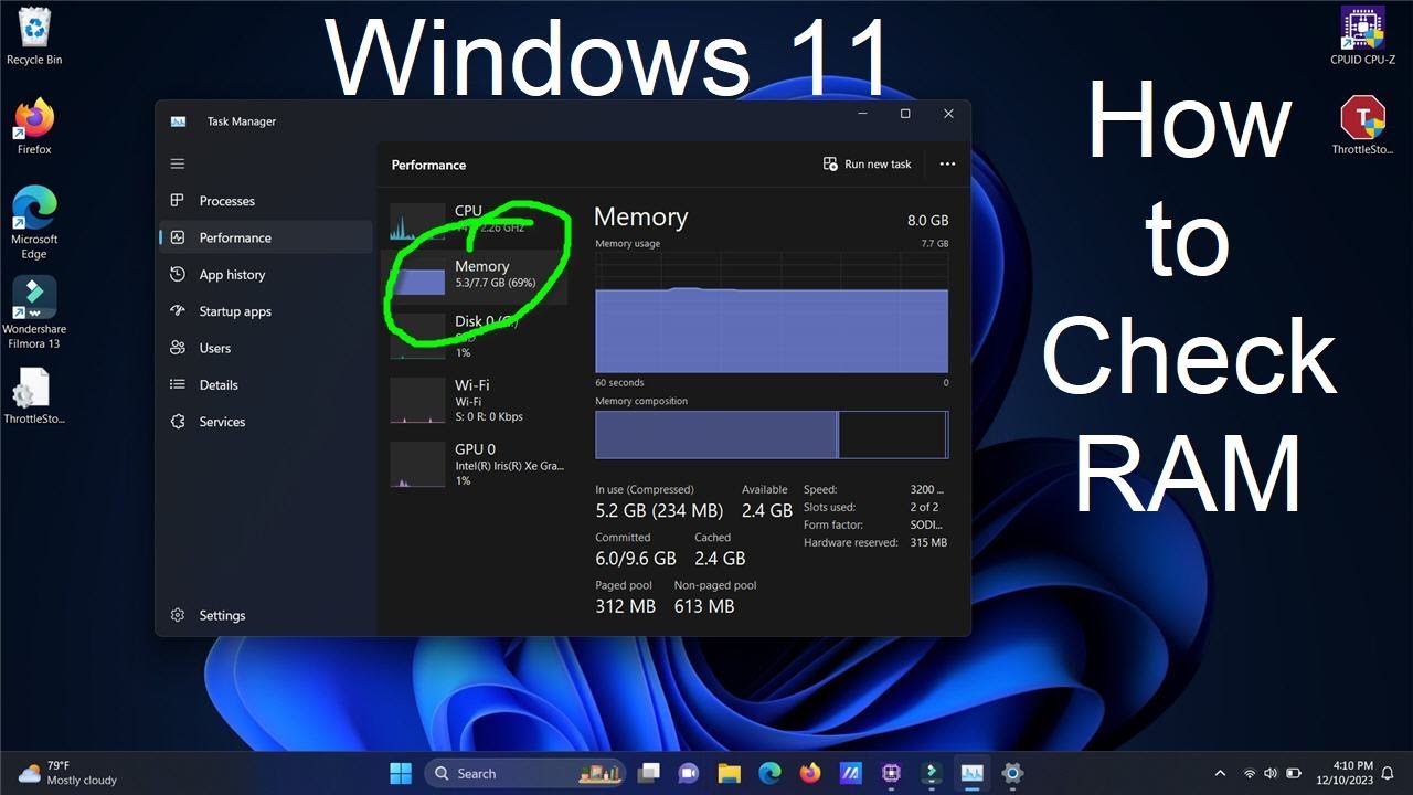 How to check RAM/Memory Windows 11 - Free & Simple