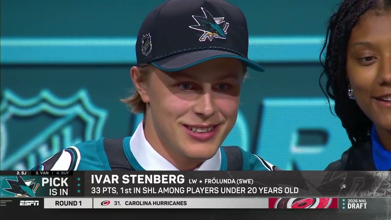Ivar Stenberg drafted #2 overall by the San Jose Sharks!
